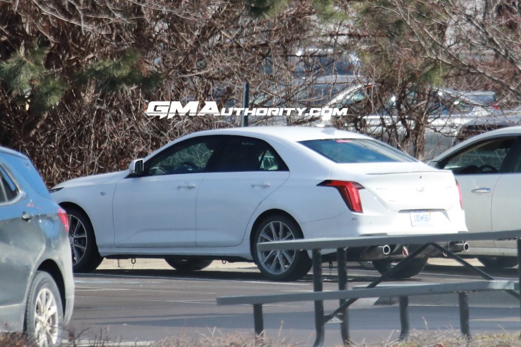A 2024 Cadillac CT4 prototype equipped with an EPA Portable Emissions Measurement System.