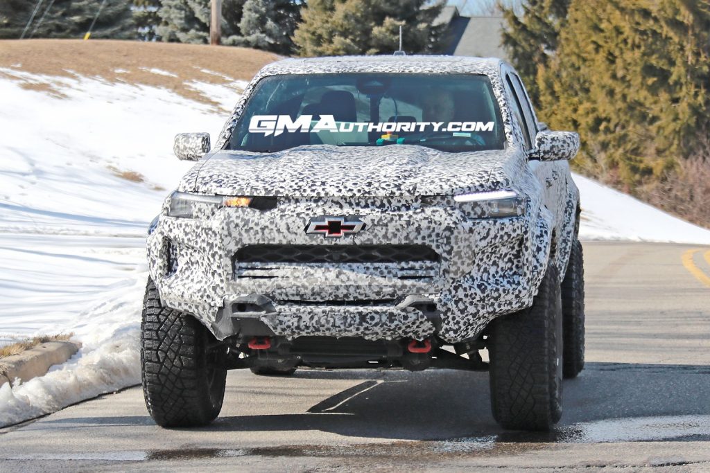 A front end view of a 2024 Chevy Colorado ZR2 Bison prototype.