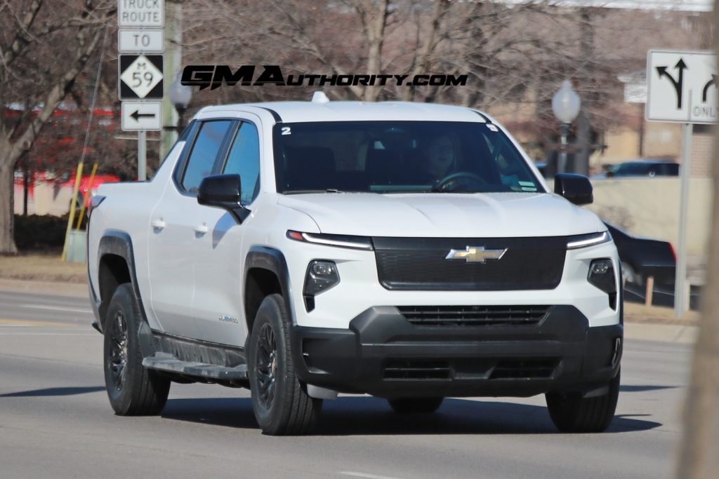 The front end of the 2024 Chevy Silverado EV WT.