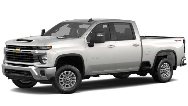 2026 Chevy Silverado HD in Iridescent Pearl Tricoat (G1W).