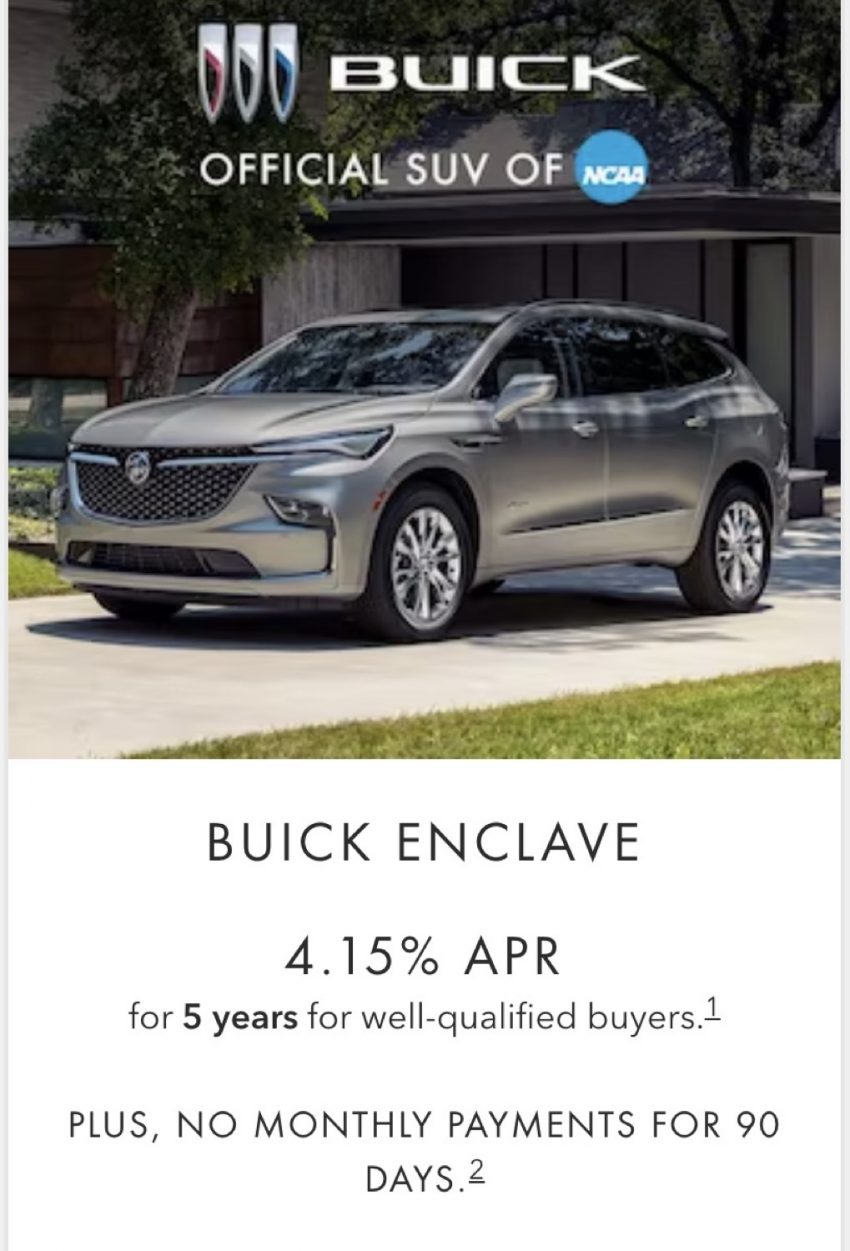 Buick Enclave Discount LowInterest Financing In March 2023