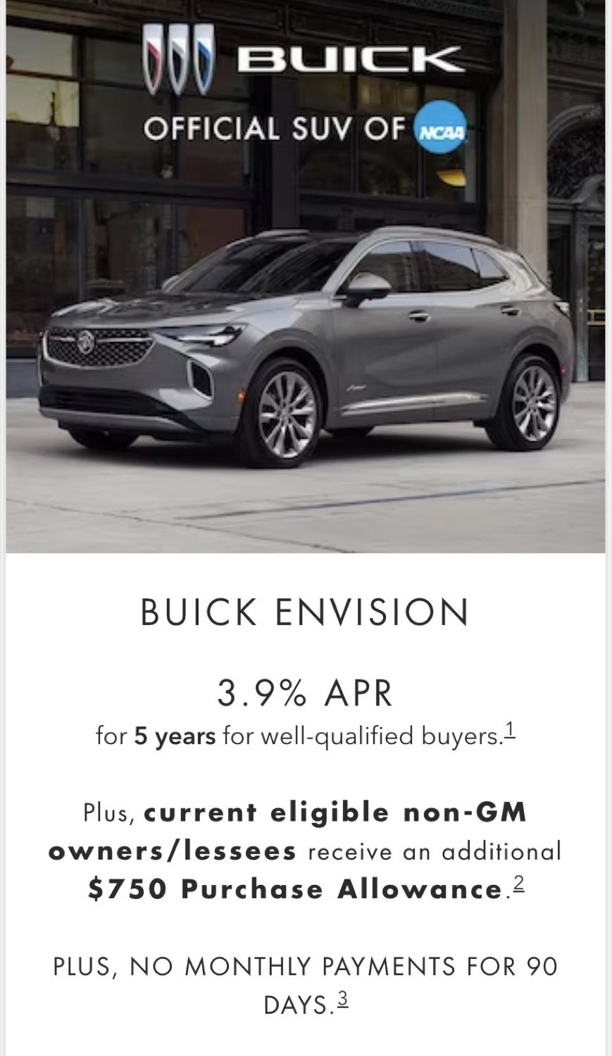 Buick Envision Discount Low Interest Financing March 2023