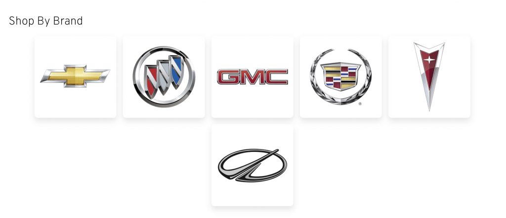 GM Classic brand selection.