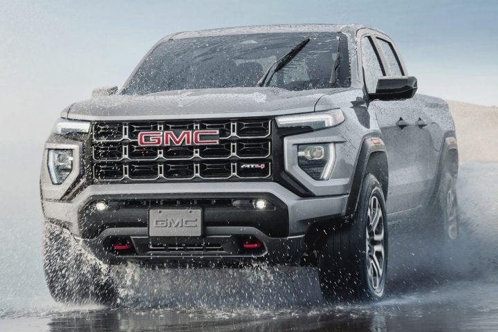 Front view of the 2023 GMC Canyon. 