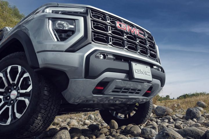 Front bumper view of 2024 GMC Canyon.