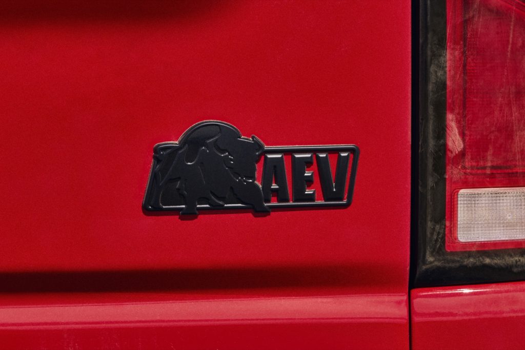 AEV badge on the 2024 Chevy Silverado HD ZR2 Bison.