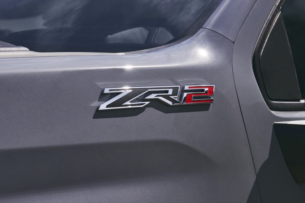 The ZR2 badge on the 2024 Chevy Silverado HD ZR2.