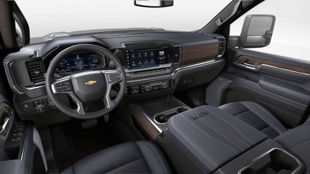 Cockpit view of the 2024 Chevy Silverado HD.