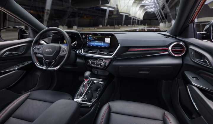 Cockpit view of the Chevy Trax.