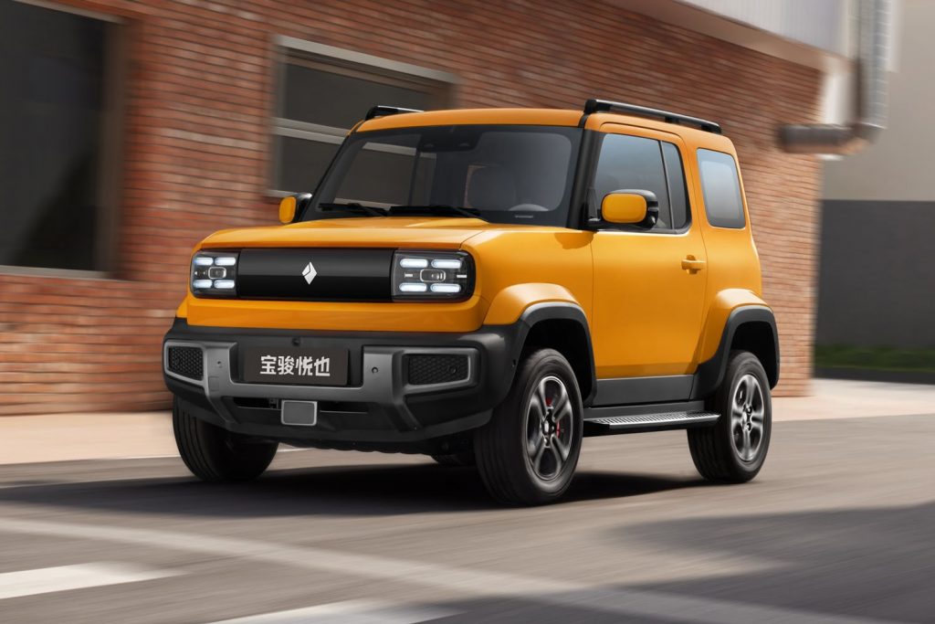 The upcoming Baojun Yep Plus will be a five-door variant of the three-door Yep electric crossover, shown here.