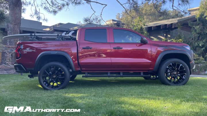 In September 2024, the Chevy Colorado again offers low-interest financing with no payments for 90 days. Shown here is the Chevy Colorado Trail Boss.