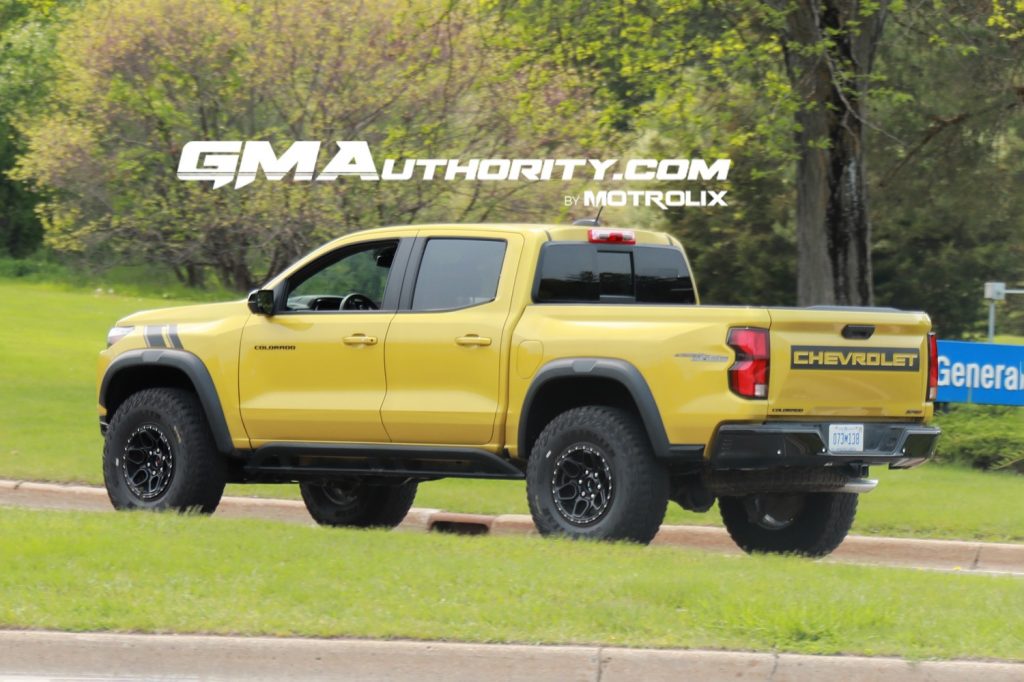 Rear three quarters view of the Chevy Colorado ZR2 Trail Boss prototype.
