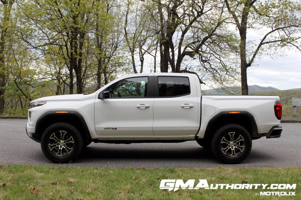 Shown here is the next-generation 2023 GMC Canyon in the off-road AT4 trim.