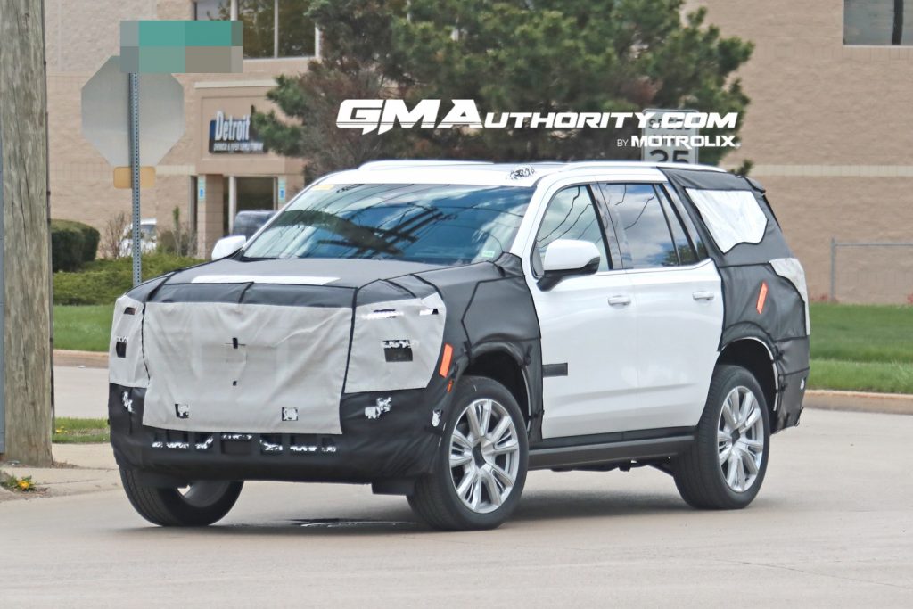 A photo of a 2024 Chevy Tahoe prototype undergoing testing.