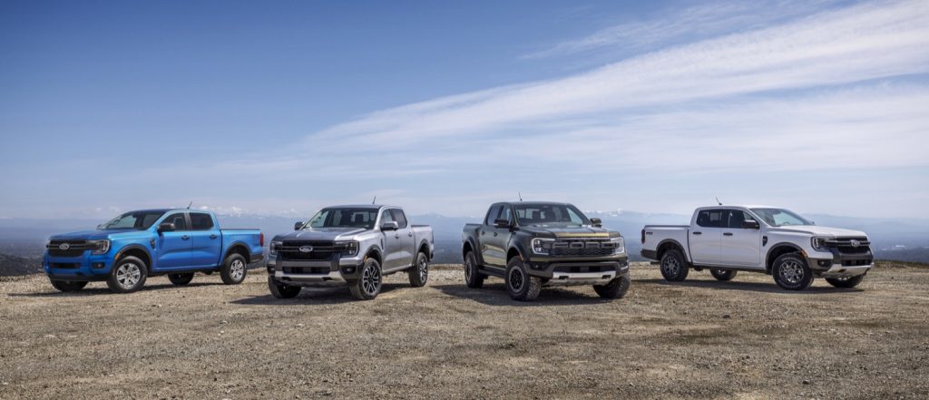 The all-new 2024 Ford Ranger lineup.