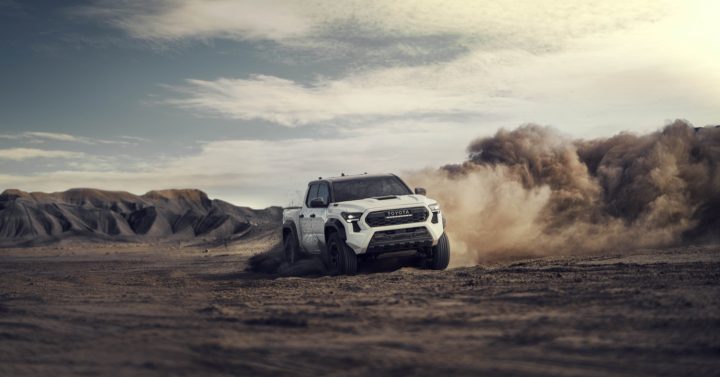 The 2024 Toyota Tacoma plays in the dirt.