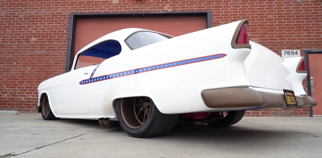 Evel Knievel-themed 1955 Chevy Bel Air making over 1,000 horsepower.