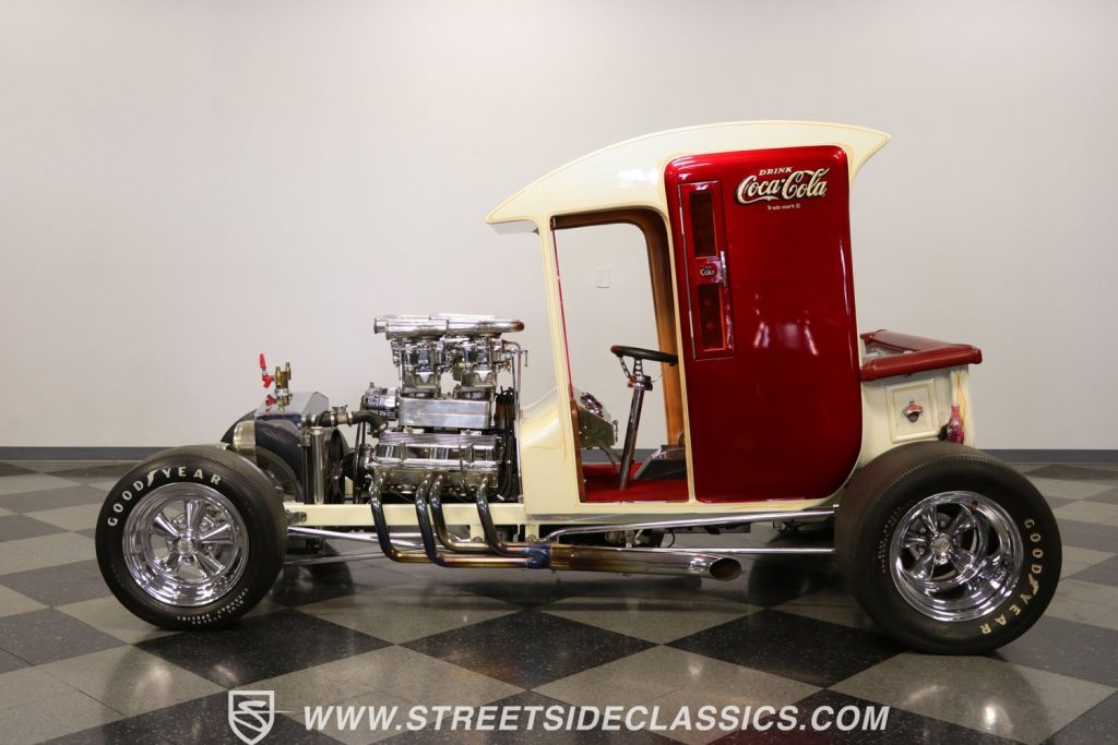 Custom 1967 Chevy street rod with Coca-Cola theme throughout.