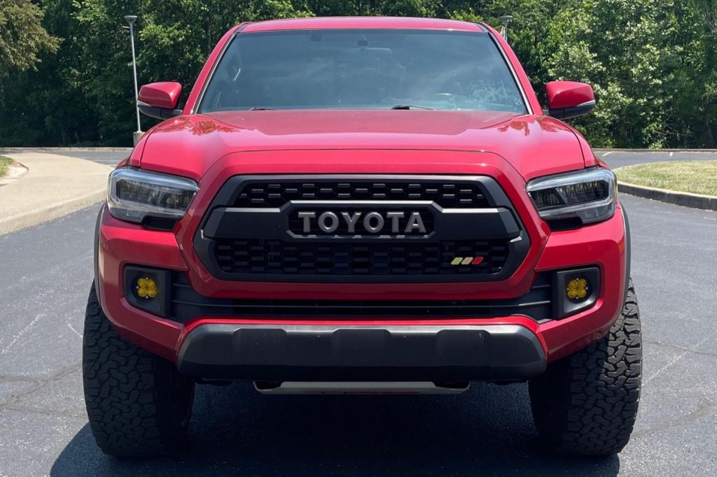 This 2016 Toyota Tacoma was modified with LS3 V8 power.