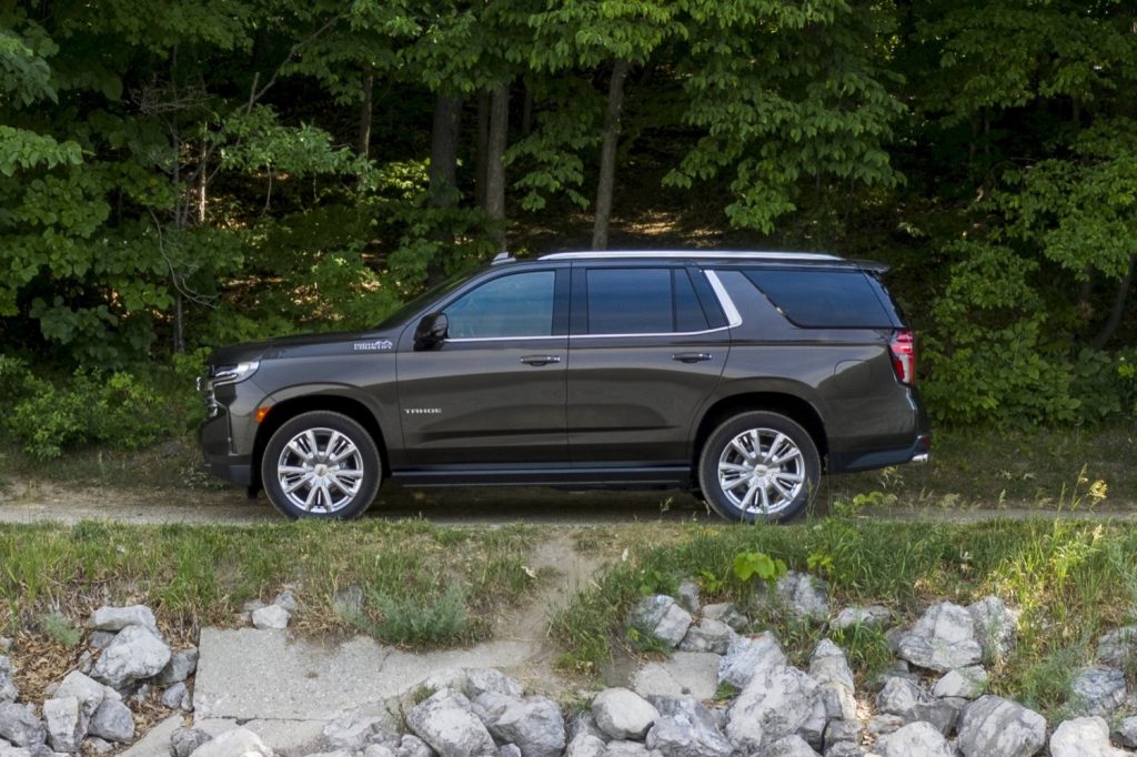 Shown here is the Chevy Tahoe full-size SUV in the range-topping High Country trim.