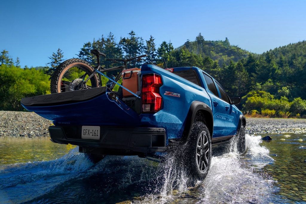 Shown here is the all-new 2023 Chevy Colorado in the Z71 trim as part of an off-road capable lineup that includes the first-ever Trail Boss joining the ZR2 and upcoming 2024 Colorado ZR2 Bison.