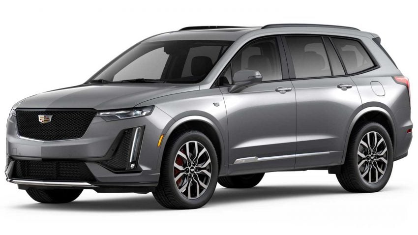 Here Are All The 2024 Cadillac XT6 Paint Colors   2024 Cadillac XT6 Argent Silver Metallic GXD Configurator Exterior 001 Front Three Quarters 850x478 