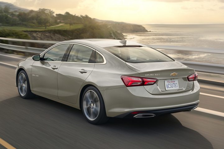 A discount again offers up to $750 and a national lease on the 2023 and 2024 Chevy Malibu, shown here.