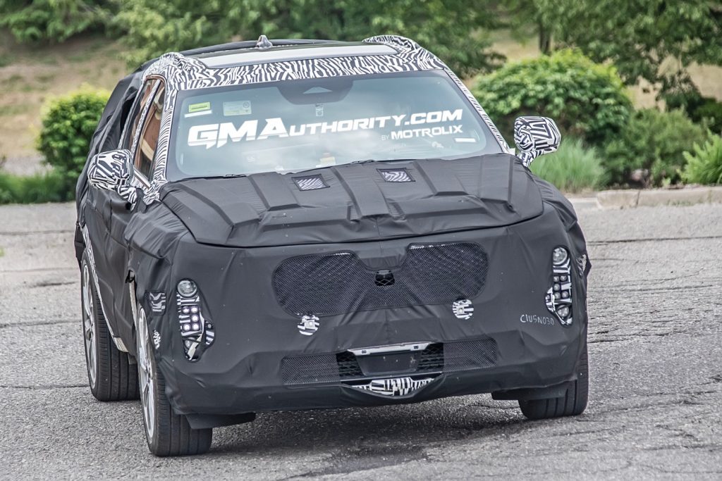 The new 2025 Cadillac XT5 testing as a prototype.