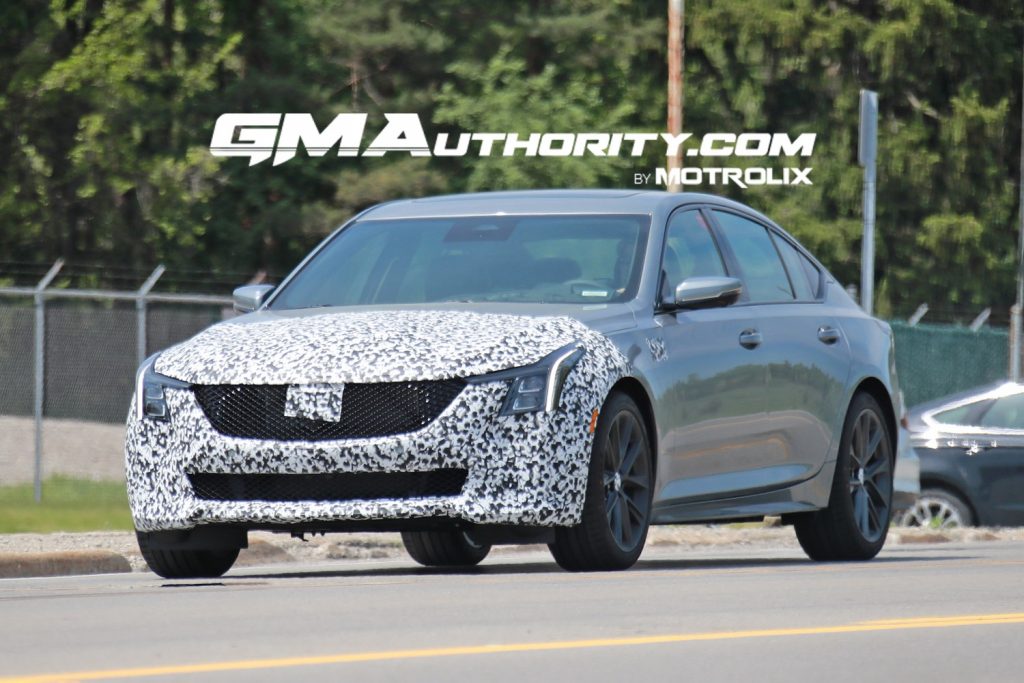 New spy photos of the refreshed Cadillac CT5-V.
