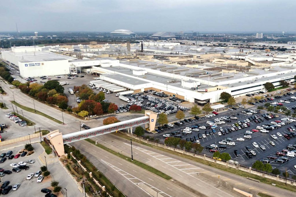 Arial photo of the GM Arlington plant.