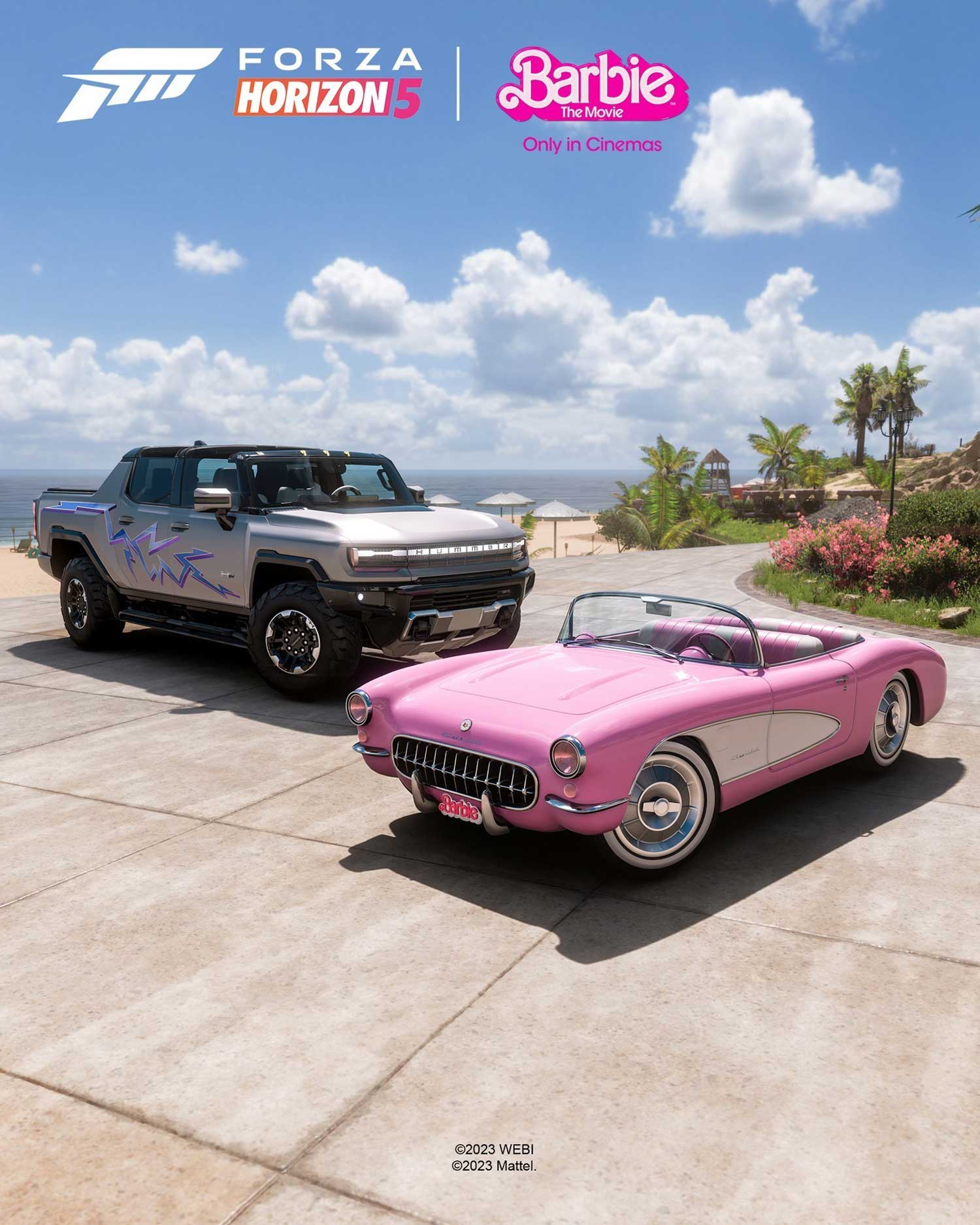 Barbie's Corvette, Ken's Hummer EV Now In Forza Horizon 5