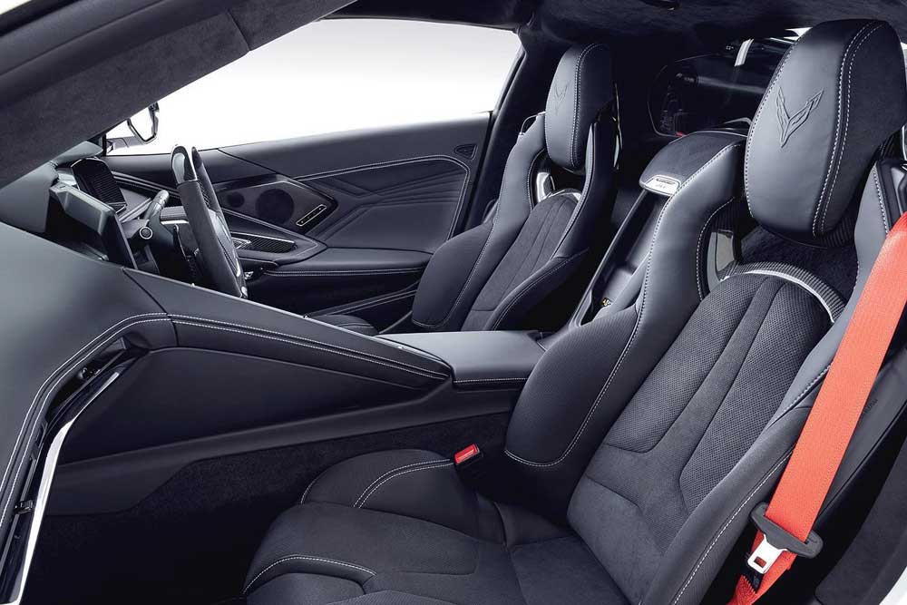 Seating of the right-hand-drive 2024 Corvette Z06. 