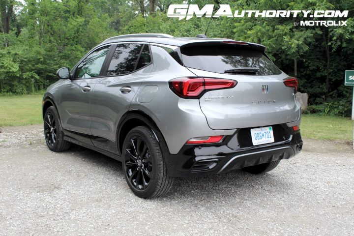 Rear three quarters view of the Buick Encore GX.