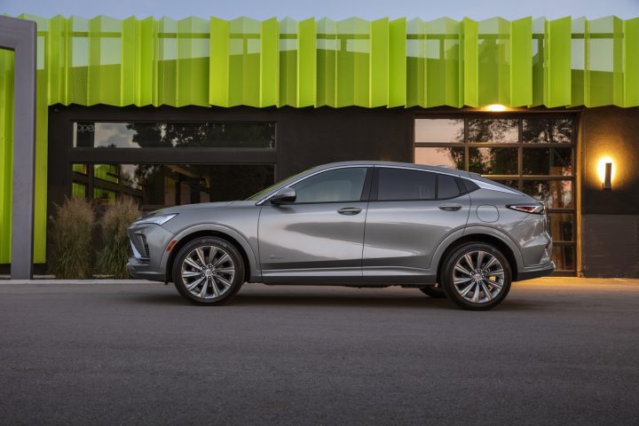 The first-ever 2024 Buick Envista, debuting as the Tri-Shield brand's all-new entry-level crossover, is shown here in the range-topping Avenir trim.