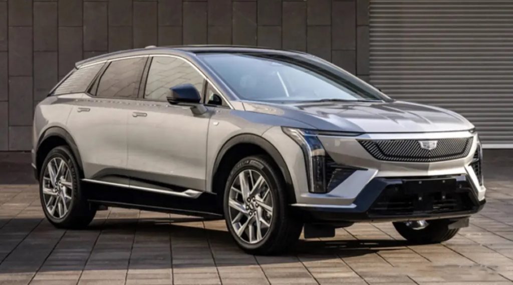 Leaked image of the upcoming Cadillac Optiq electric crossover.