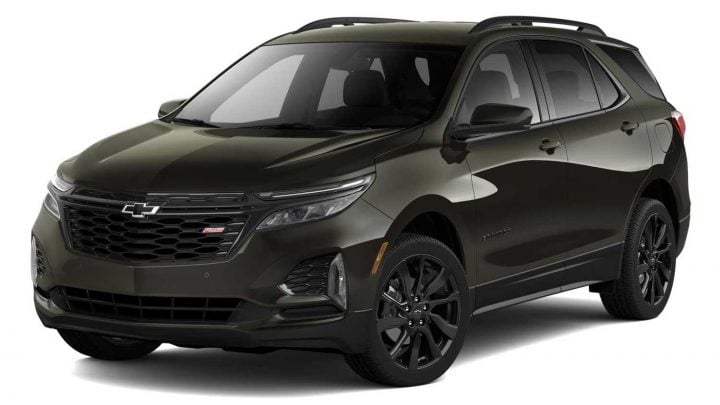 The 2024 Chevy Equinox in Harvest Bronze Metallic paint, a hue no longer offered for the 2025 Chevy Equinox.
