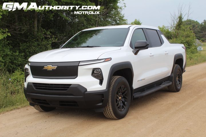 The front end of the Chevy Silverado EV.