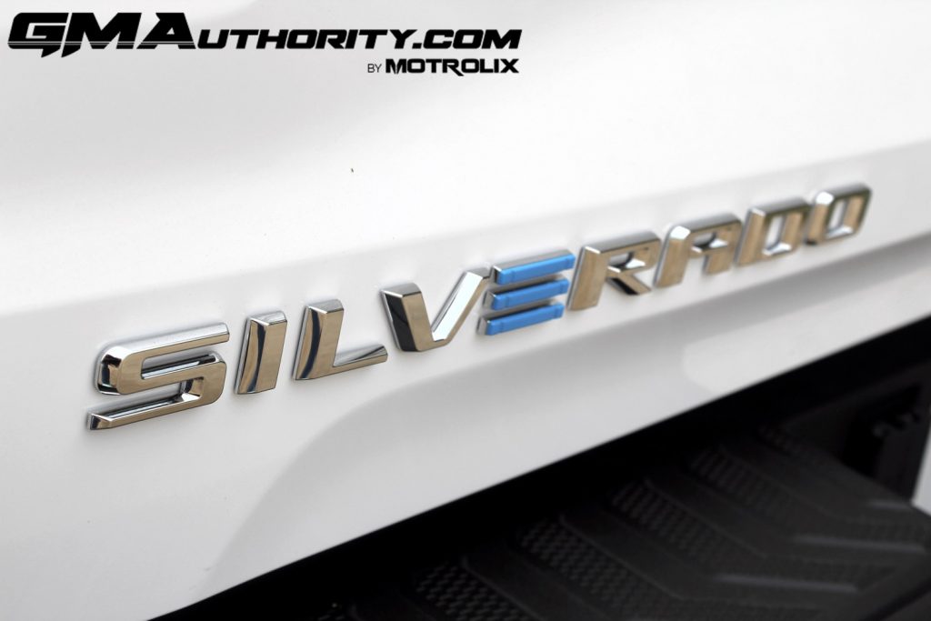 Silverado badge on the 2024 Chevy Silverado EV.