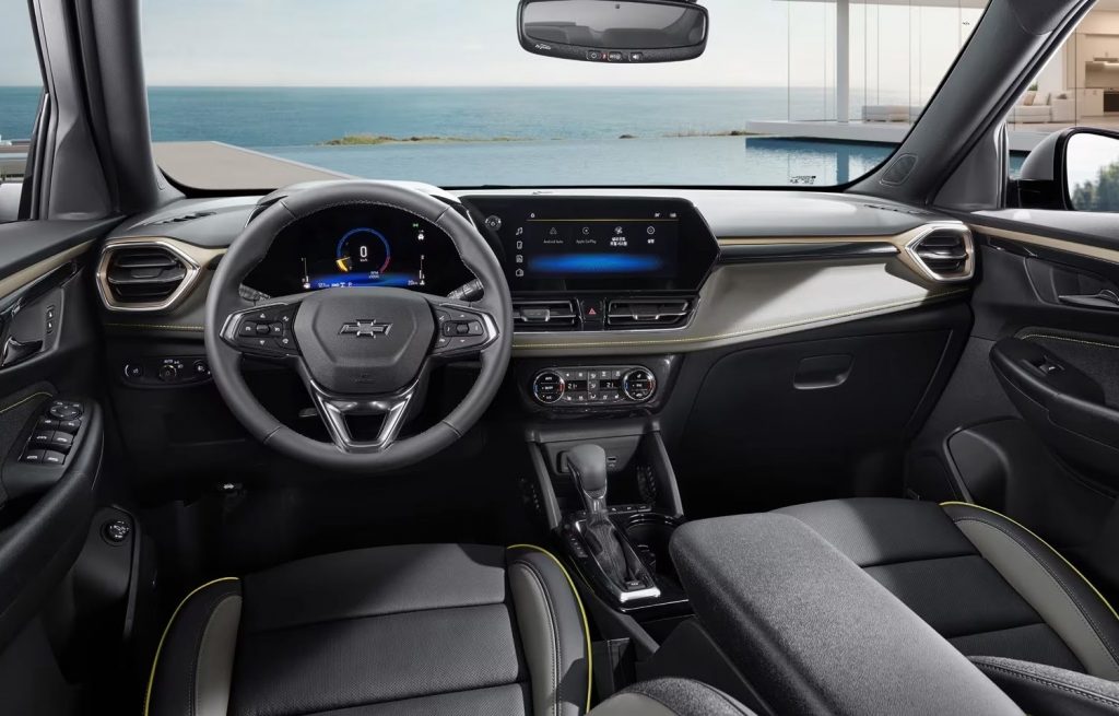 Interior of the Chevy Trailblazer.