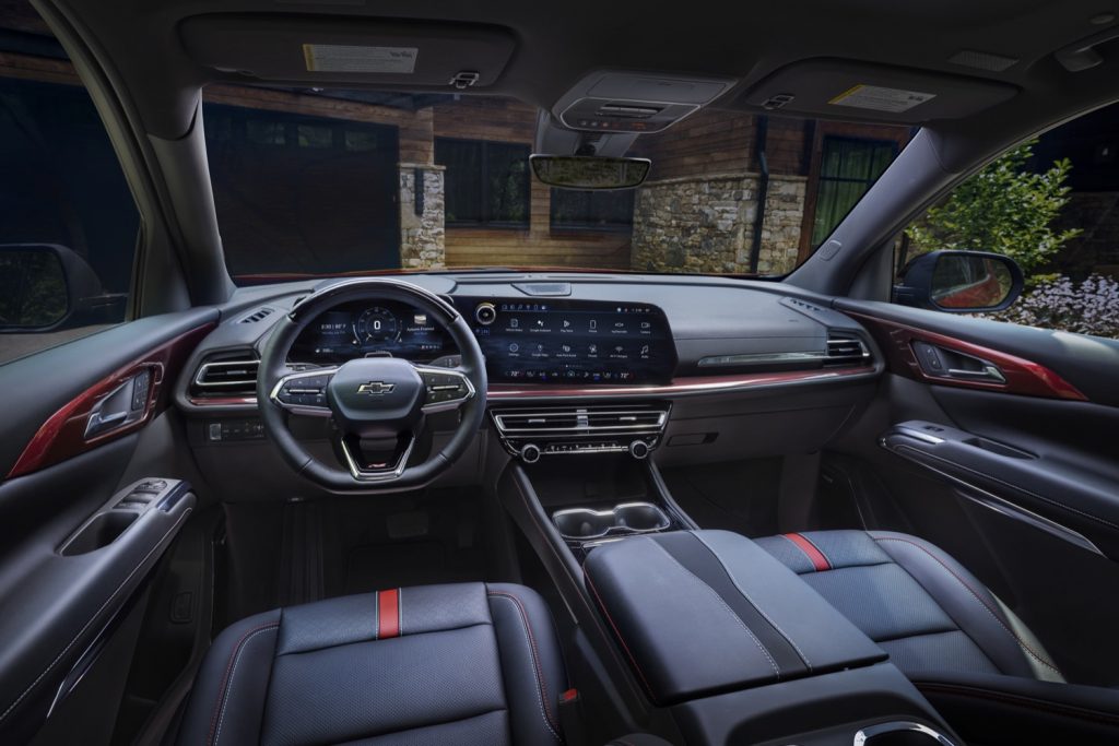 Interior view of the 2024 Chevy Traverse.