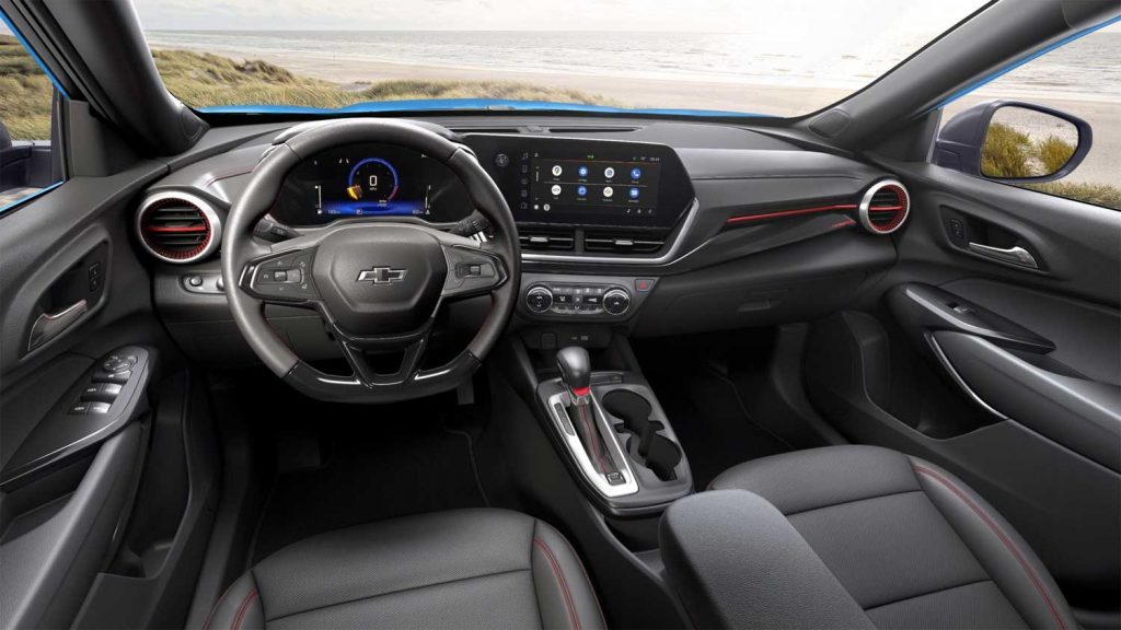 Interior view of the Philippine version of the 2024 Chevy Trax.