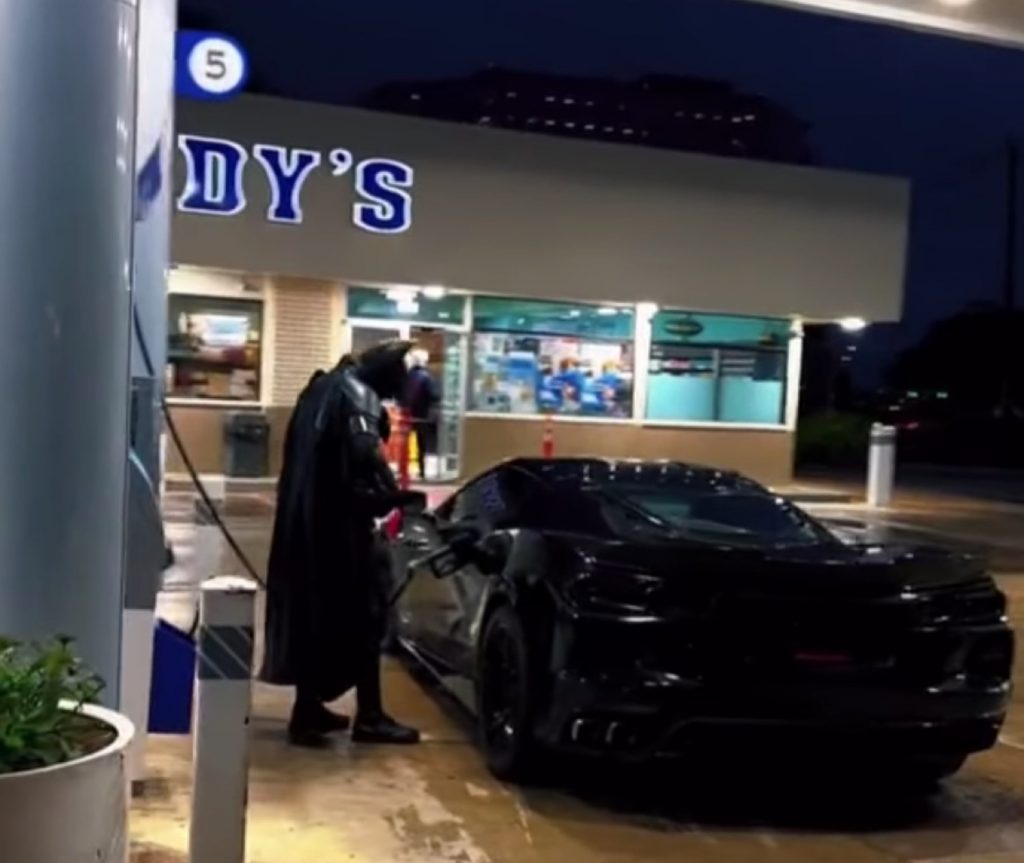 Batman Drives A C8 Corvette: Video