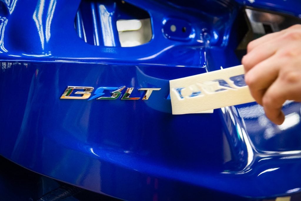 The Bolt EV logo.