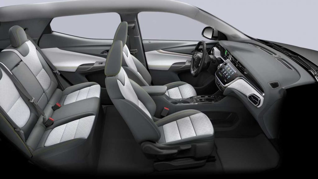 Seats of the 2023 Chevy Bolt EUV.