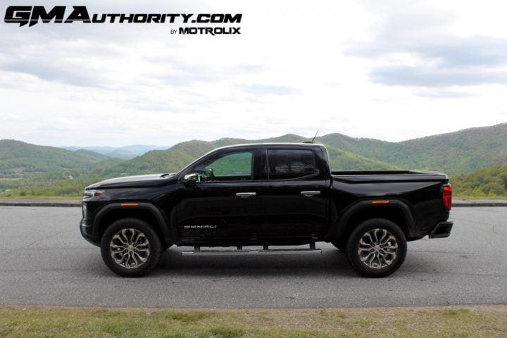 The 2025 GMC Canyon, pictured here, is eligible for the free GMC oil change.