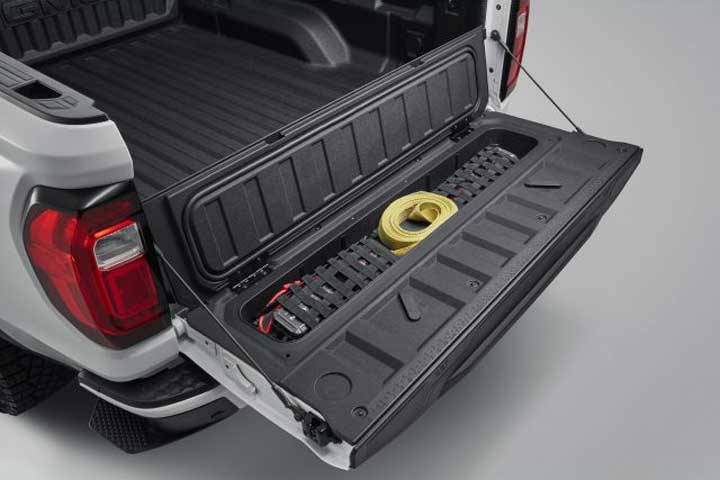 The MultiStow tailgate organizer for the 2023 GMC Canyon.