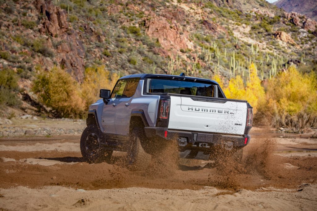 Shown here is the 2023 GMC Hummer EV Pickup Edition 1 all-electric off-road supertruck.