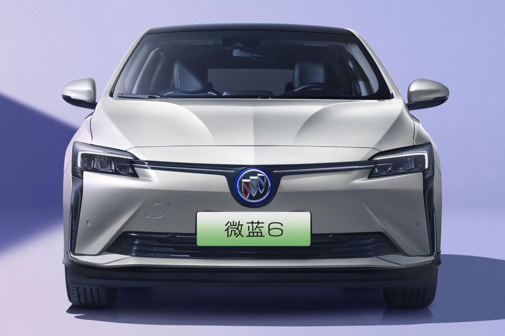 Front view of the 2024 Buick Velite 6 electric wagon in China.