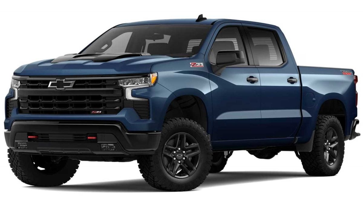 2024 Chevy Silverado 1500 Everything That S New Different   2024 Chevrolet Silverado 1500 Lakeshore Blue Metallic GXP Configurator Exterior 001 Front Three Quarters 1200x675 