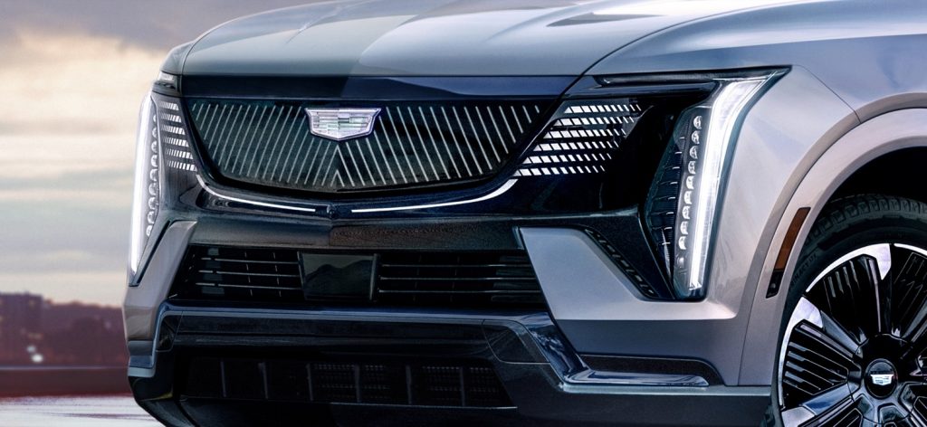 The front end of the all-new 2025 Cadillac Escalade IQ.